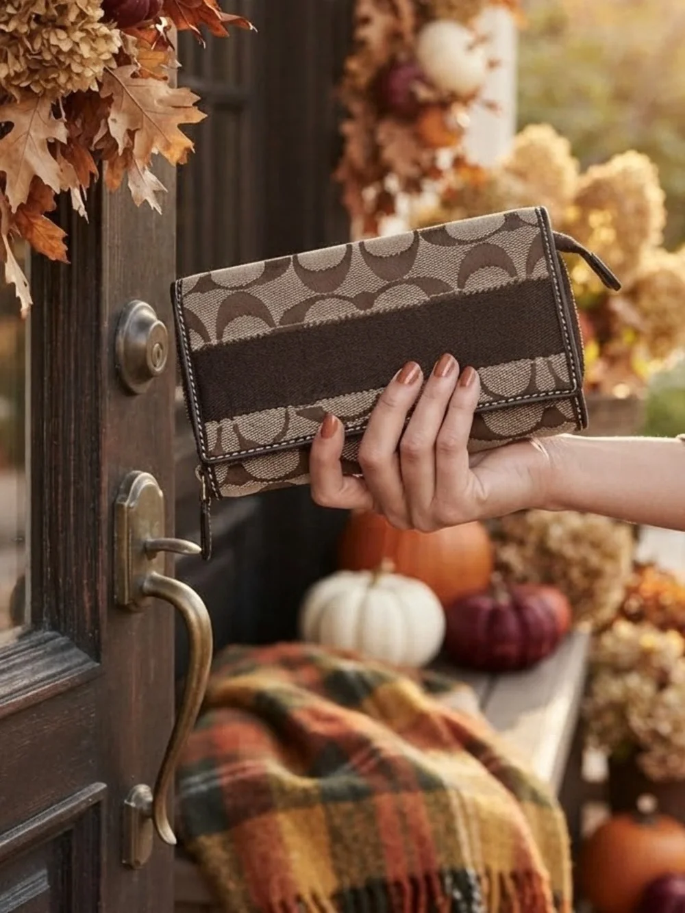 Coach Signature C Print Medium Snap Wallet/Flap Wallet Y2K